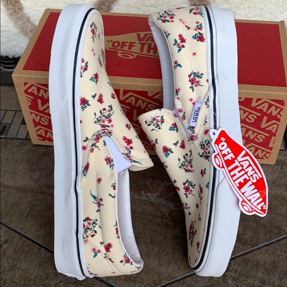 VANS CLASSIC SLIP ON DITSY FLORAL Clwhttrwht WMNS - Picture 7 of 16
